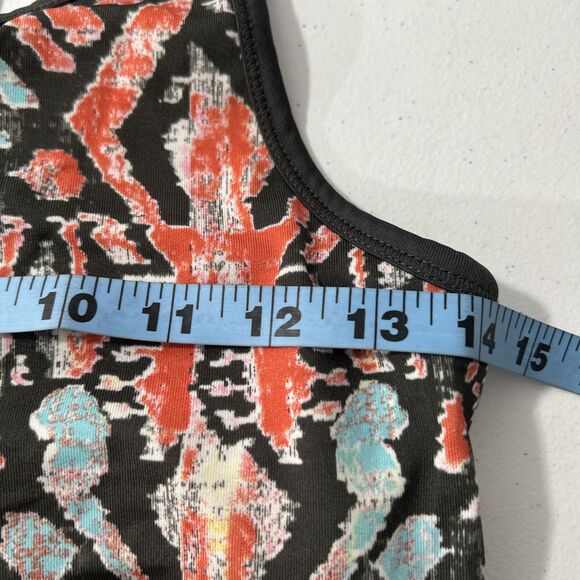 Body Central Tank Top Womens Medium Racerback Built in Bra Abstract Y2K - Picture 6 of 8